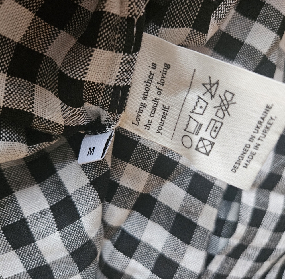 sleeper linenblend gingham atlanta midi dress, medium - Picture 9 of 11